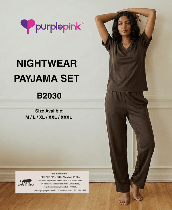 Mocha Brown Nightwear Pajama Set