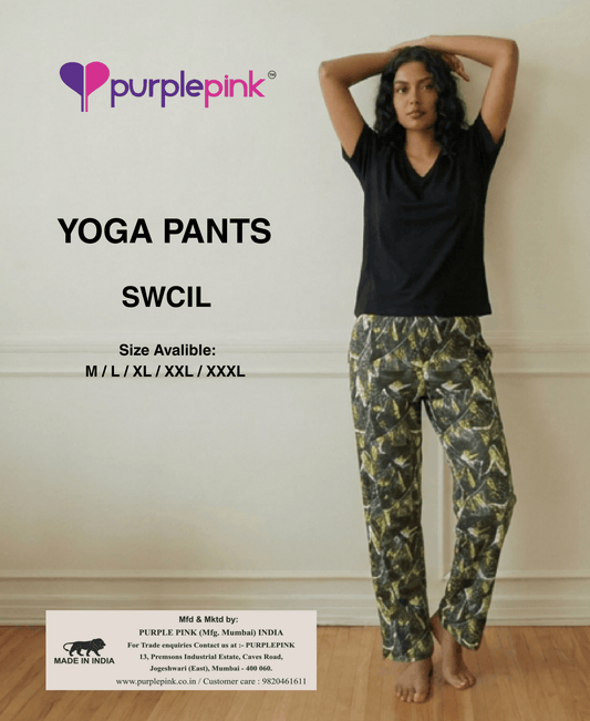 Printed Yoga Pants – Black & Olive