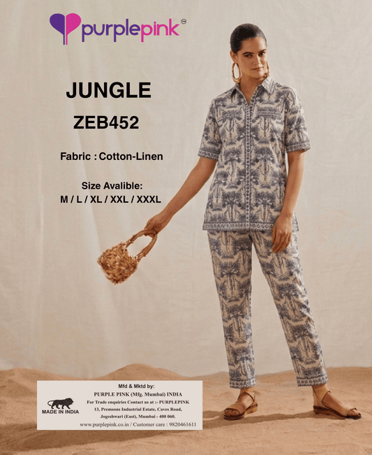 Vintage Charm Printed Shirt & Pant Co-Ord Set