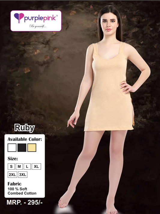 Ruby Beige Cotton Camisole Slip