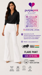 Lycra Knit High-Waisted Flare Pants